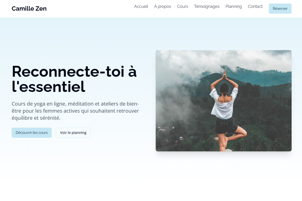 Camille Zen — Bien-être & Yoga en ligne